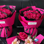 芭比粉系列鲜花包装纸玫瑰花束，diy手工包花纸(包花纸)蜂窝欧雅纸花艺