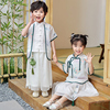 儿童汉服男童夏季短袖中国风唐装女童古装亲子装小学生民族演出服