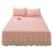 蕾丝床裙单件韩式风席梦思，防尘罩15米18水洗棉，裙边床罩防滑套罩