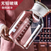 泡酒玻璃瓶加厚10斤20斤30斤家用密封杨梅，青梅酒罐泡酒瓶专用酒坛