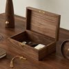 胡桃木复古桌面杂物化妆品收纳盒创意首饰盒锁盒家居珠宝实木盒子