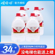 娃哈哈纯净水5L*4桶整箱批大瓶桶装哇哈哈饮用水5升非矿泉水