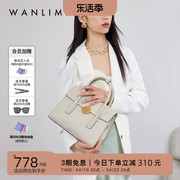 wanlima万里马(万里马)2023时尚，大容量牛皮手提包质感女士斜挎包大号