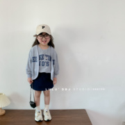 三件套 23春夏韩版儿童休闲穿搭开衫+卫衣+短裙女童洋气运动套装
