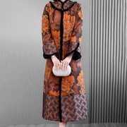 MOMI香港女装高端大牌冬季水貂毛中老年夹棉外套棉服