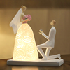 北欧式新婚庆婚房台灯卧室床头灯创意温馨浪漫结婚礼物长明灯简约