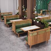 餐厅定制卡座沙发凳餐饮商用奶茶店桌椅藤编现代风格家具饭店桌子