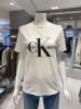 ckjeans韩国24春j218885女时尚交叠logo棉，透气圆领短袖t恤