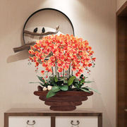 和家高品质新中式蝴蝶兰仿真花摆件客厅假花绿植装饰花摆设吸甲醛