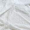 雪纺面料立体刺绣网纱面料白色，柔软蕾丝布料服装面料手工diy