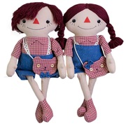 手工娃娃diy手缝布艺材料包男娃(包男娃)女娃，情侣布偶半成品亲手制作玩偶