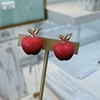 日本在途 Vendome 红色可爱苹果系列 耳钉耳夹胸针开口戒指