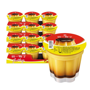 台湾版统一布丁鸡蛋口味100g一组12杯价格款怀旧零食