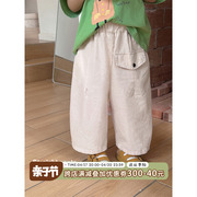 虾酱麻麻男童裤子，2024夏装宝宝长裤薄款宽松直筒儿童休闲裤