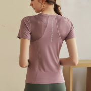 大码健身服短袖T恤女胖mm跑步运动上衣宽松速干衣瑜伽服套装夏季