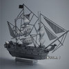 「黑珍珠海盗船」3d金属拼图创意，解压立体模型摆件好朋友礼物