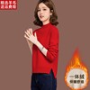 半高领大红色毛衣女秋冬季小个子配裙短款加绒加厚打底羊毛衫