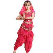 短袖旋转裤儿童，印度舞蹈服装演出服，女童肚皮舞新疆舞表演