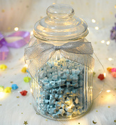 创意幸运星星瓶空透明玻璃许愿瓶，海洋瓶折纸叠成品漂流生日礼物