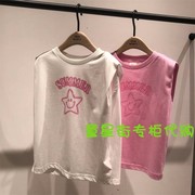 little moco24年夏女童舒适百搭无袖背心T恤2VET002