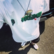 sup20sslizard蜥蜴绿色植物，logo短袖男女，款潮牌t恤情侣打底衫