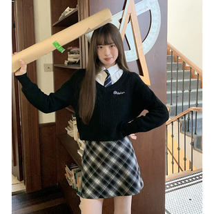 东京岁时记JK毛衣女秋冬套头新款学院风宽松针织开衫长袖上衣外套