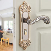 新欧式(新欧式)室内门锁具锌合金卧室，执手锁实木房门锁室内轴承静音门锁