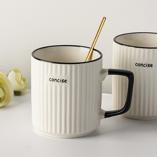日式马克杯陶瓷杯子女生，夏季情侣喝水杯家用办公室男生咖啡杯茶杯