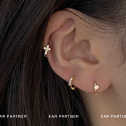 纯银耳环小众设计高级感女气质，耳骨环2022年潮，法式复古小耳扣