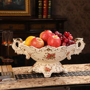 陶瓷果盘欧式创意家用客厅，大号水果盘茶几干果盘新家摆件三