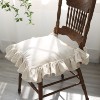 春季法式椅垫荷叶，边家用实木椅子坐垫方形加厚短绒，茶椅垫座垫