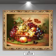 欧式餐厅装饰画水果单幅现代简约饭厅挂画墙面画厨房壁画葡萄油画