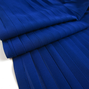 百褶风琴褶布料加密珍珠雪纺，压褶皱素色，净色纯色宝蓝色1宽