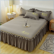床裙式床罩单件防尘保护套1.5m1.8米2床笠床单防滑床套罩全棉纯棉