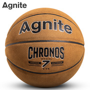 安格耐特f1112仿牛皮篮球手感，柔软pu材质尼龙线，橡胶中胎室内室外