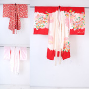 vintage古着童款日本制传统民族服饰花色长款振袖和服外套2020-19