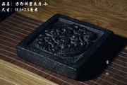中国风日式复古仿古壶承杯托花盆方形底座，干泡台桌面装饰摆件
