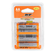 mp英文5号镍氢充电电池aa3000mah*4粒吸塑卡装高容量(高容量)ktv话筒电池