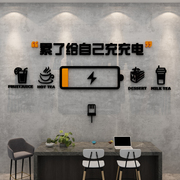 办公室墙面装饰贴纸励志字，标语公司企业文化背景休息区茶水间布置