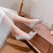 法式结婚鞋子新娘鞋主纱气质高级感婚鞋女2023平时日常可穿的