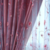 紫色绣花窗帘布料双层韩式田园，客厅定制卧室阳台窗纱帘装饰帘成品