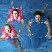 成人儿童游泳圈如鱼得水救生圈婴儿宝宝学习游泳装备加双气囊浮圈