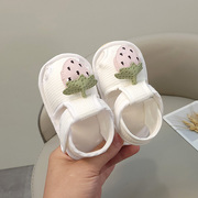 夏季婴儿凉鞋0-6-12月婴幼儿学步前鞋一岁男宝宝，学步鞋布鞋子软底
