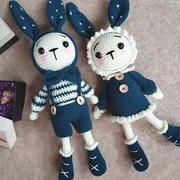 diy手工制作精灵兔娃娃毛线玩偶，钩针编织勾线，材料包情侣(包情侣)礼物
