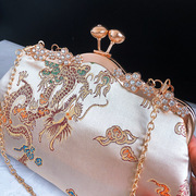 复古刺绣手提包旗袍包印花手拿包中国风汉服包斜挎包宴会婚包