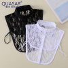 Quasar百搭韩版假领子黑白衬衫蕾丝春秋冬季女衬衣假衣领立领