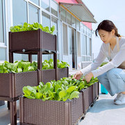 蔬菜种植箱阳台菜园，楼顶种菜室内家用多层加厚户外庭院塑料长方形