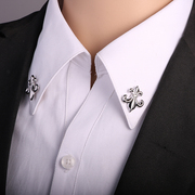 个性男士西装胸针船锚领针领扣，潮西服领花配饰衬衫徽章领扣