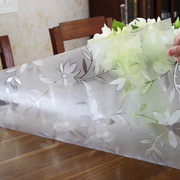 床头柜盖布桌面保护膜透明茶几桌布防水正方形桌皮垫子防水 塑料