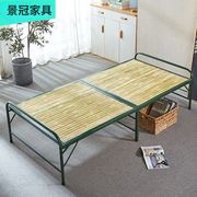 重庆竹条竹板床折叠单人床1.2米简易方舱专用加固家用午休床工地